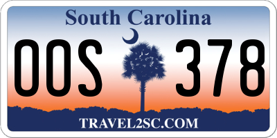 SC license plate OOS378