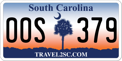 SC license plate OOS379