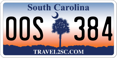 SC license plate OOS384