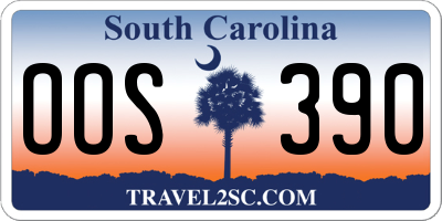 SC license plate OOS390