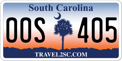 SC license plate OOS405