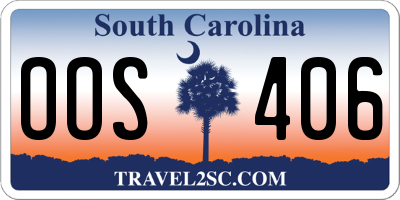 SC license plate OOS406
