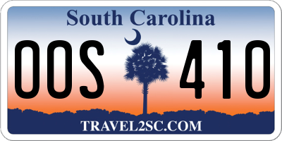 SC license plate OOS410