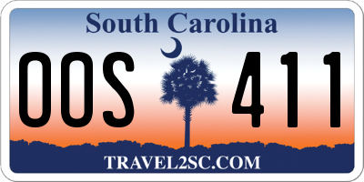 SC license plate OOS411