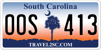 SC license plate OOS413