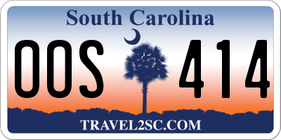 SC license plate OOS414