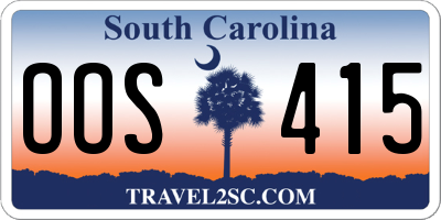SC license plate OOS415
