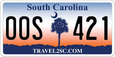 SC license plate OOS421