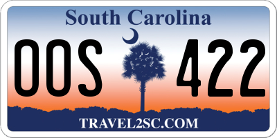 SC license plate OOS422