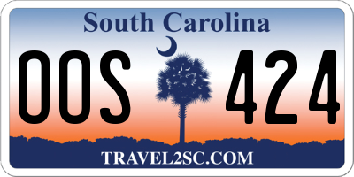 SC license plate OOS424