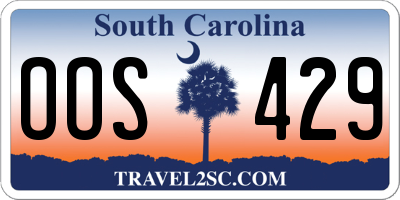 SC license plate OOS429
