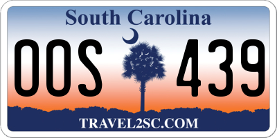 SC license plate OOS439