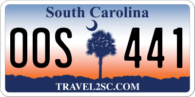 SC license plate OOS441