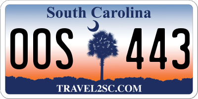 SC license plate OOS443