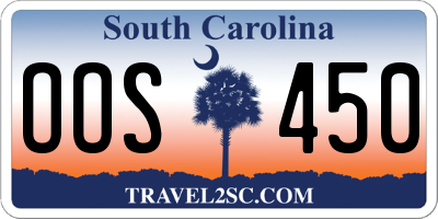 SC license plate OOS450