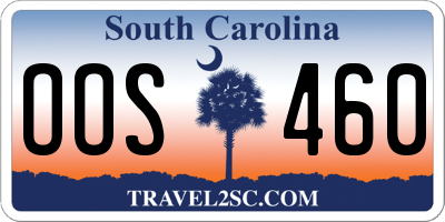 SC license plate OOS460