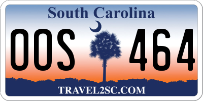 SC license plate OOS464
