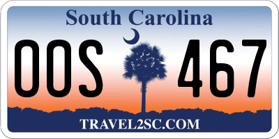 SC license plate OOS467