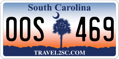 SC license plate OOS469