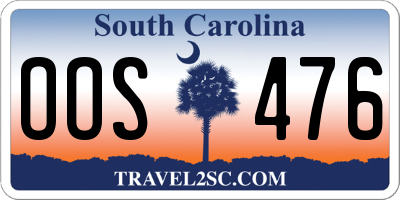 SC license plate OOS476