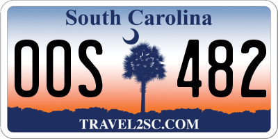 SC license plate OOS482