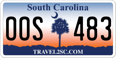 SC license plate OOS483