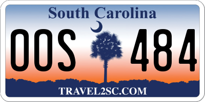 SC license plate OOS484