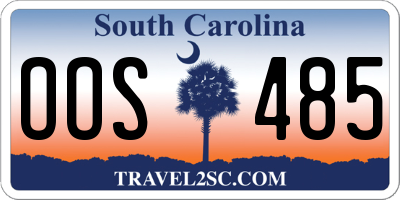 SC license plate OOS485