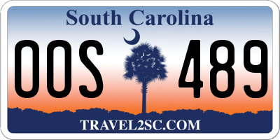 SC license plate OOS489