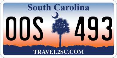 SC license plate OOS493