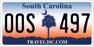 SC license plate OOS497