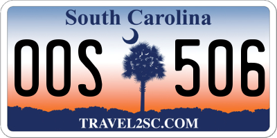 SC license plate OOS506