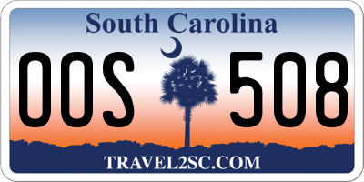 SC license plate OOS508
