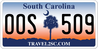 SC license plate OOS509