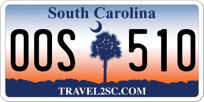 SC license plate OOS510