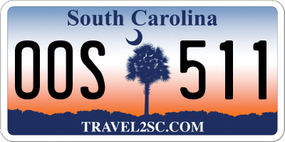 SC license plate OOS511