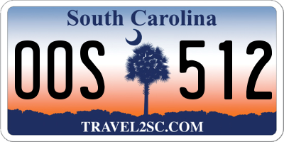 SC license plate OOS512
