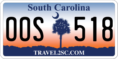 SC license plate OOS518