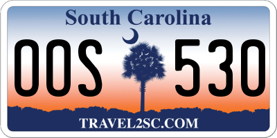 SC license plate OOS530