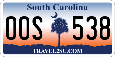 SC license plate OOS538