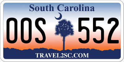 SC license plate OOS552