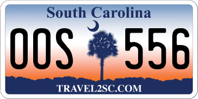 SC license plate OOS556