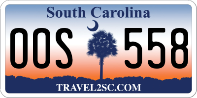 SC license plate OOS558