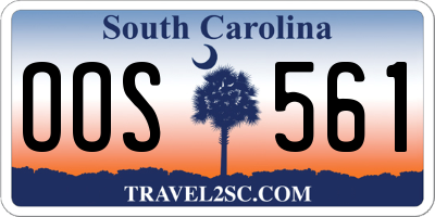 SC license plate OOS561