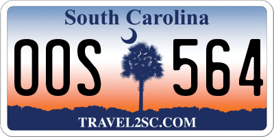 SC license plate OOS564