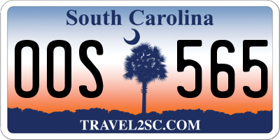 SC license plate OOS565