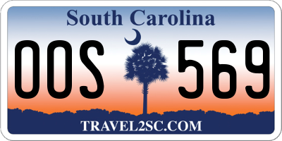 SC license plate OOS569