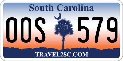 SC license plate OOS579