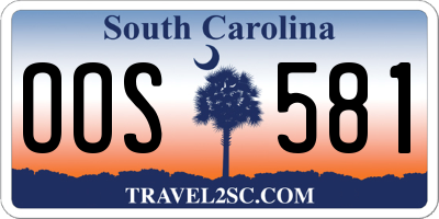 SC license plate OOS581