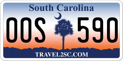 SC license plate OOS590